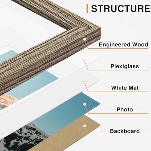 Vittanly 15 Pack Picture Frames Collage Wall Decor, Wall/Tabletop Display