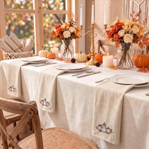 SmoothNovelty 6 Pcs 18x18 inch Fall Cloth Napkin Thanksgiving Linen Napkin