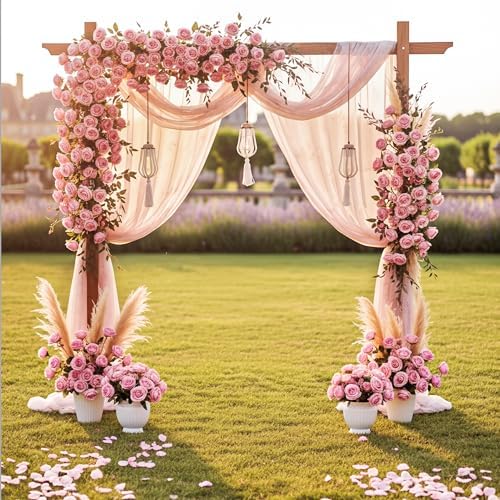 Auihiay 104PCS Pink Roses, Realistic Silk Velvet Pink Artificial Flowers