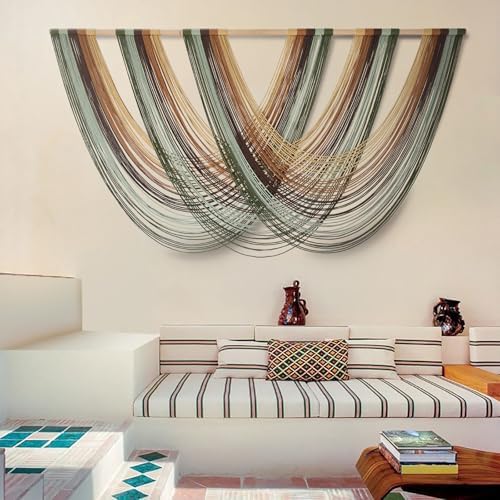 Macrame Wall Hanging Large Boho Wall Decor Yarn Wall Art Tapestry 57"W*31"L