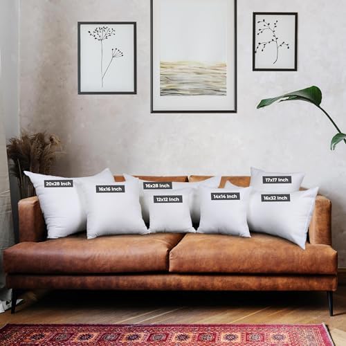 Utopia Bedding Throw Pillows, Decorative 16x16 Pillow Inserts, Set of 4