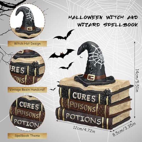 Namalu Halloween Mantel Decor Halloween Book Decor, Witch Hat Style