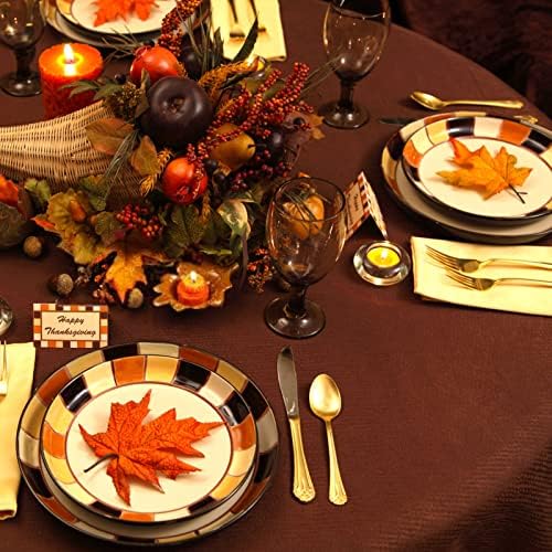 50Pcs Fall Artificial Maple Leaves Assorted Bulk for Crafts Decor