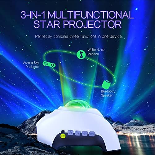 Northern Galaxy Light Aurora Projector with 33 Light Effects, Night Lights LED Star Projector for Bedroom Nebula Lamp