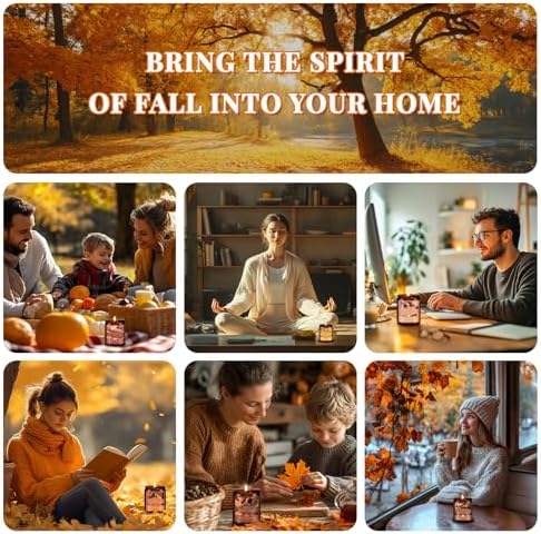 Fall Candle, Maple & Cream Latte Scented Candles for Home, Natural Soy Autumn Candle Aromatherapy Candle, 7 oz Jar