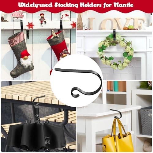 Christmas Stocking Holder, 4 Pack Stocking Holders For Mantle Fireplace