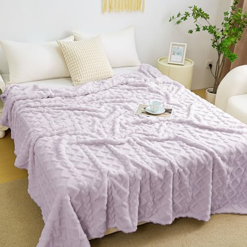 Aganear Fleece Throw Blanket for Couch Sofa 50"x60" Purple
