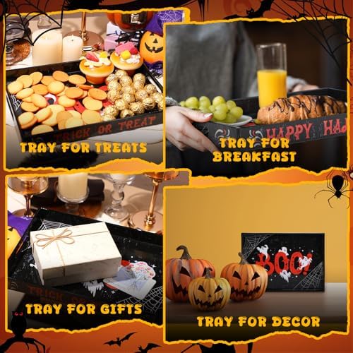 Halloween Ghost Serving Tray with Handles, Acrylic Platter