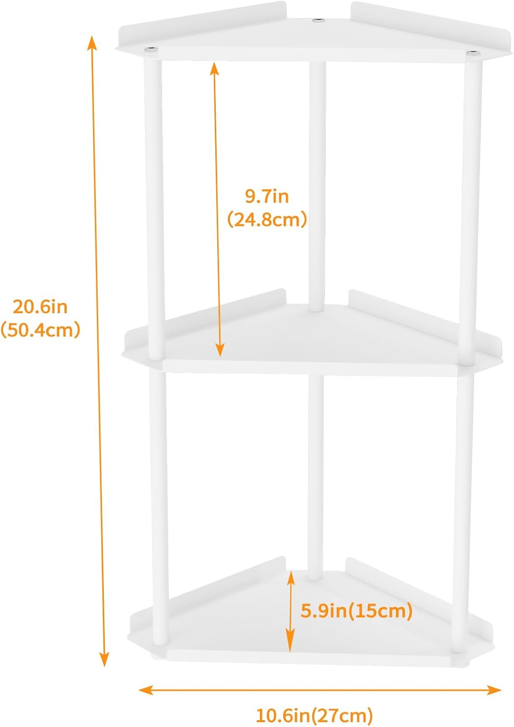 Makeup Countertop Organizers / White 3 Tier
