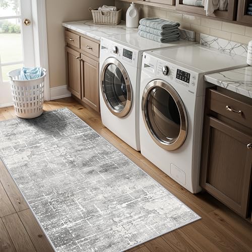 Washable 2x5 Hallway Runner Rug: Indoor Abstract Water Resistant Kitchen Entryway Rug Soft Living Room Bedroom Carpet