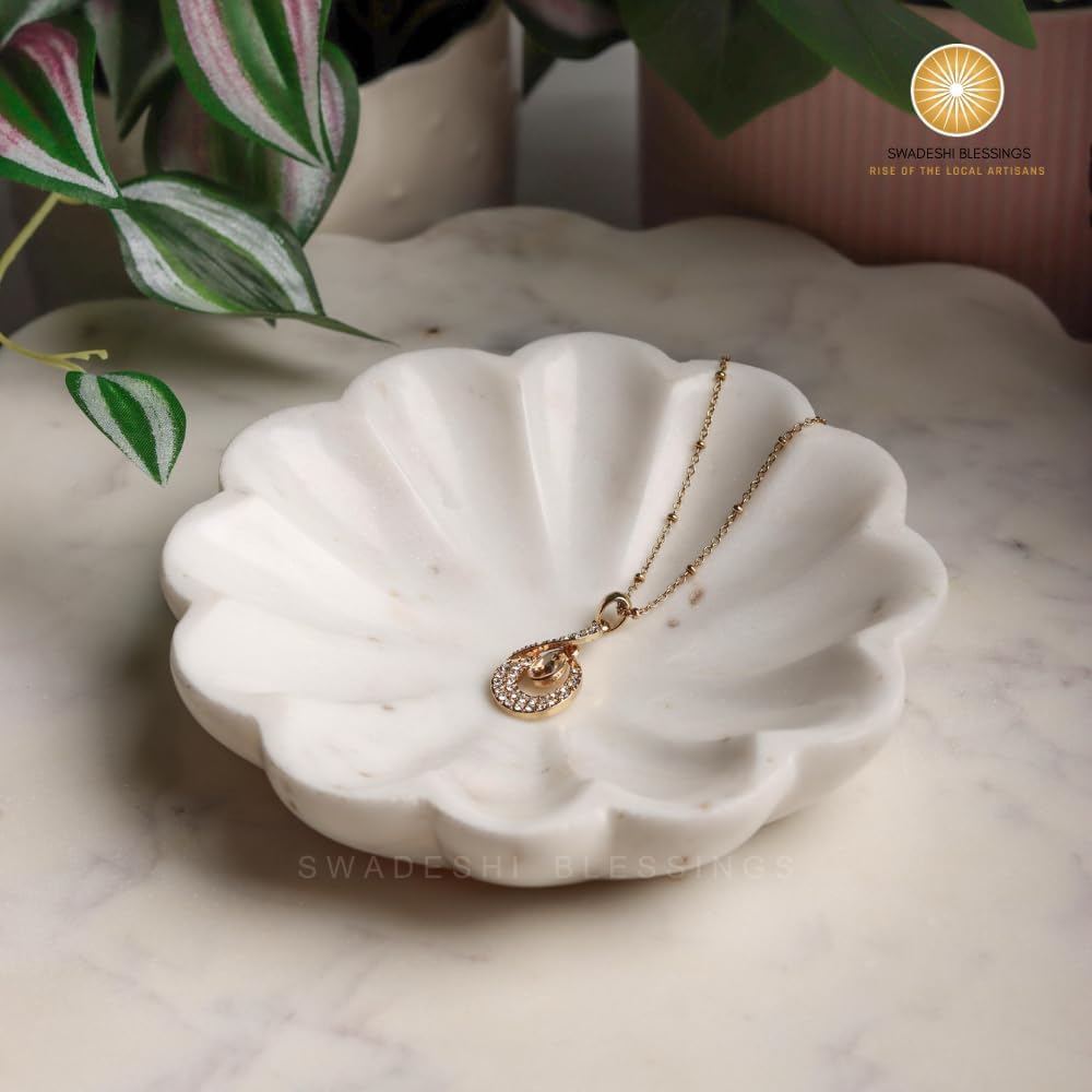 Handcrafted Marble Jewelry Tray