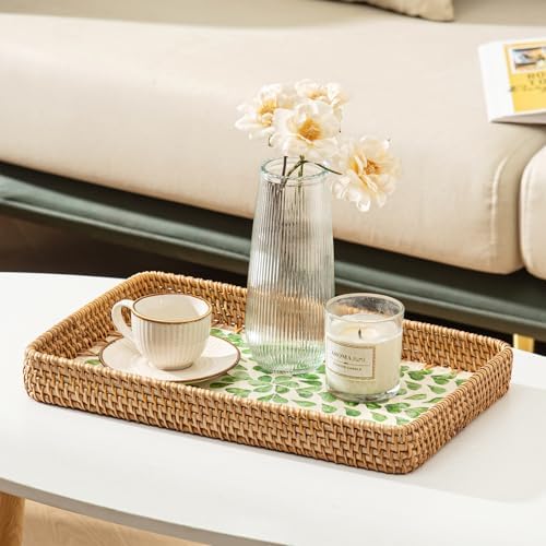 Coastal Wicker Serving Tray / Fish / Natural / Set of 3