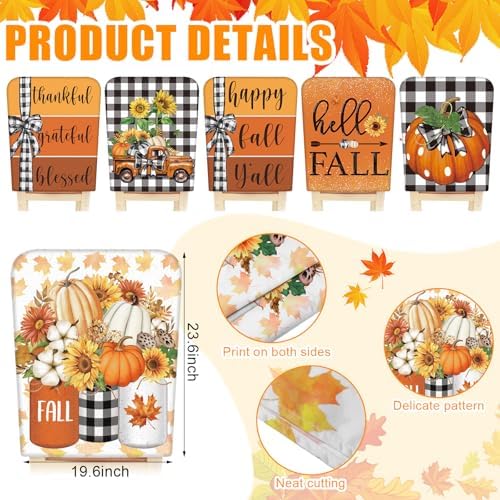 6 Pcs Fall Chair Covers, Maple Leaves Dining Chair Slipcovers