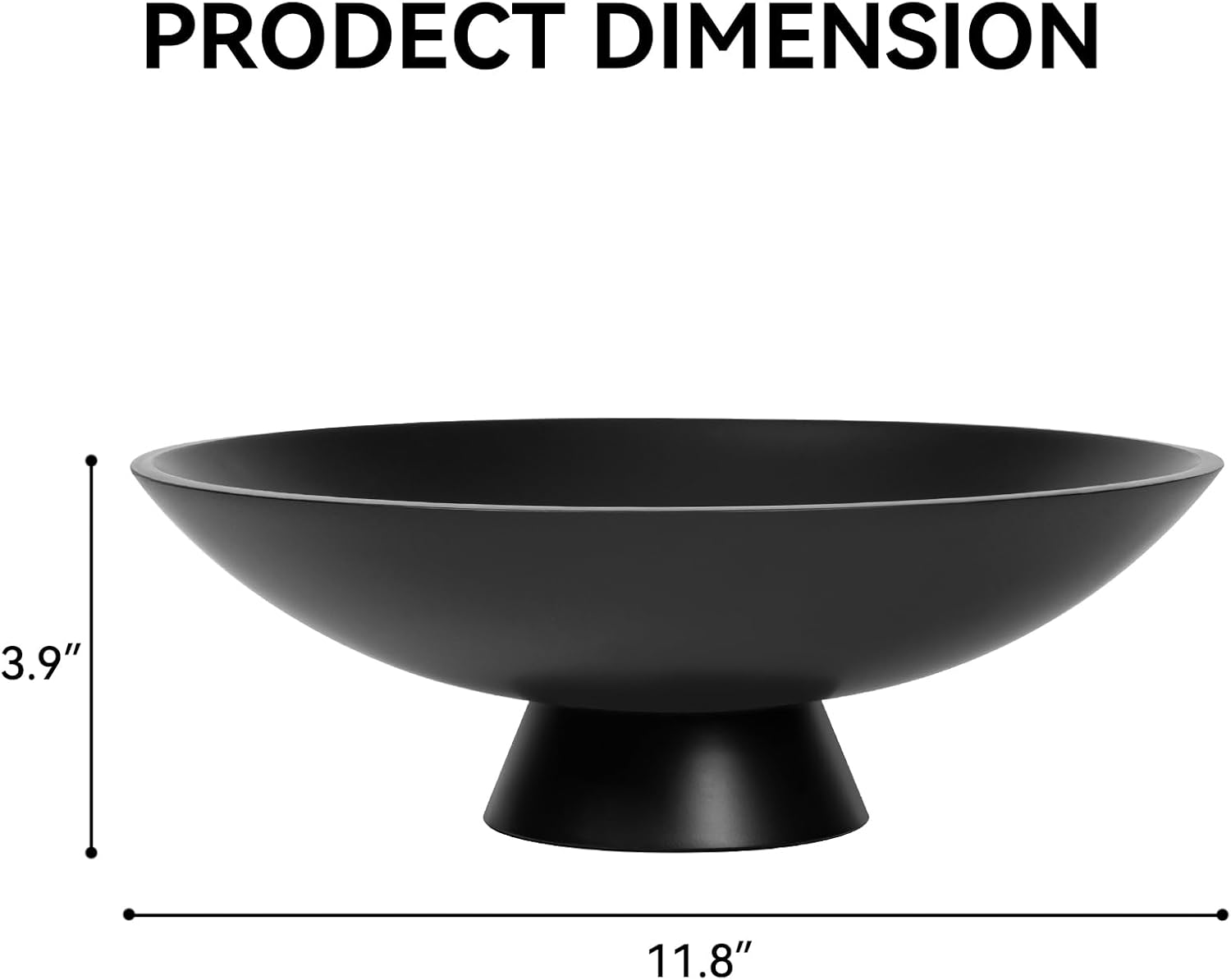 Decorative fruit bowl / Black