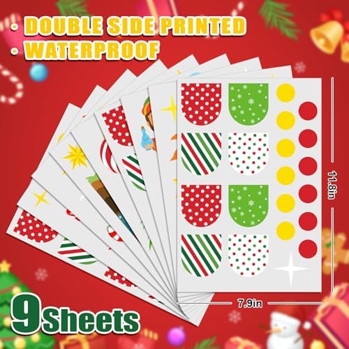 Whaline 9 Sheets Christmas Christian Window Cling Stickers Jesus Nativity Scene Window Decals Xmas Cartoon Reusable Decoration for Holiday Party Home Classroom