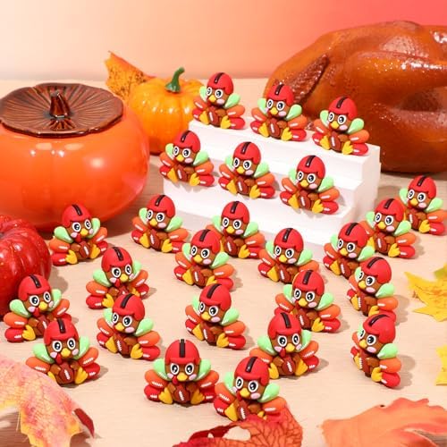 Gemscream 50 Pcs Thanksgiving Mini Turkey to Hide 3D Printed