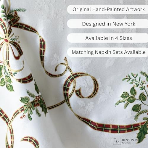 Benson Mills Merry Ribbons Tablecloth (60" x 120" Rectangular)