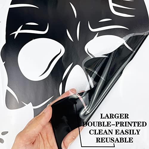 Halloween Window Clings Scary Halloween Window Decorations 3D Skeleton Windows Cling Indoor Hallowe'en Windows Stickers Skeleton Decals Windows Clings for Glass Scary