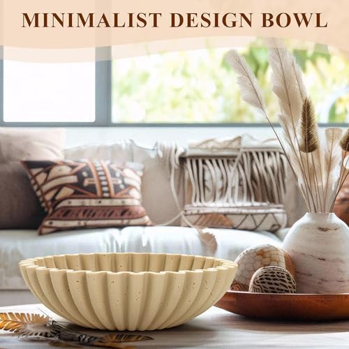 YMXYJM Large Decorative Bowl, Modern Handicraft Bowls for Home Decor, Decorative Fruit Bowl for Kitchen Counter, Ruffle