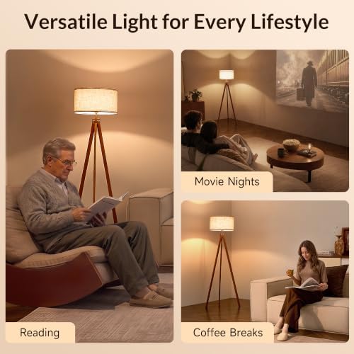 LEPOWER Tripod Floor Lamp Mid Century Modern Standing Lamps for Living Room