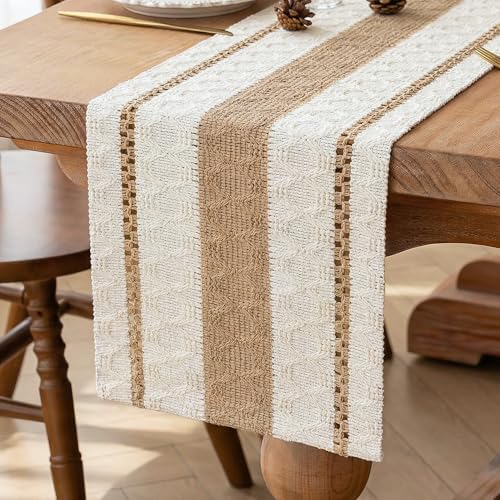 FEXIA Boho Table Runner 12x72 Inch for Fall Home Decor Table Decorations