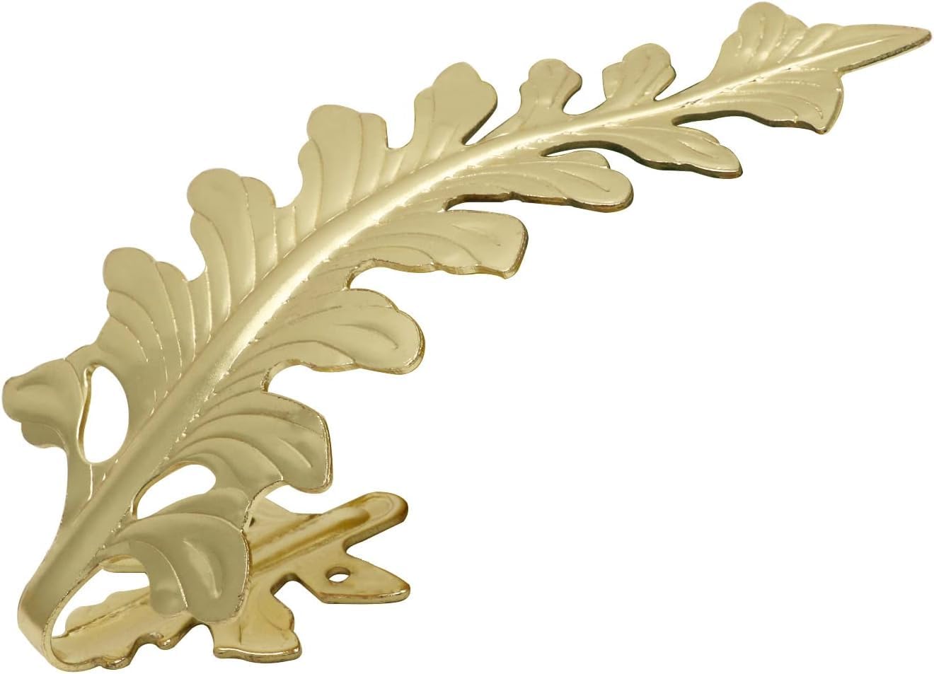 Bitray 6P Gold Vintage Leaf Curtain Tiebacks Wall Curtain Drapery Holdback | Zinc Alloy | 7.87" Length | Tie Back Hook