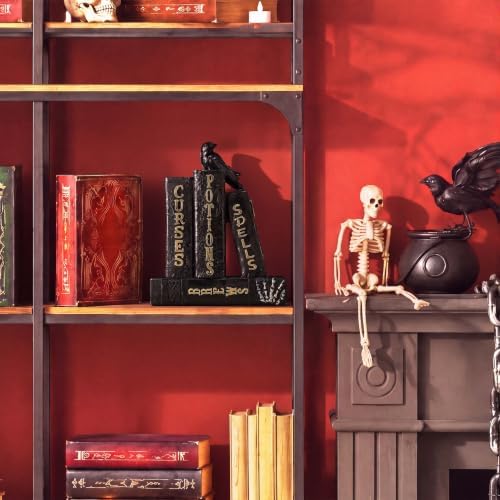 Namalu Halloween Mantel Decor Halloween Book Decor, Black Raven Style