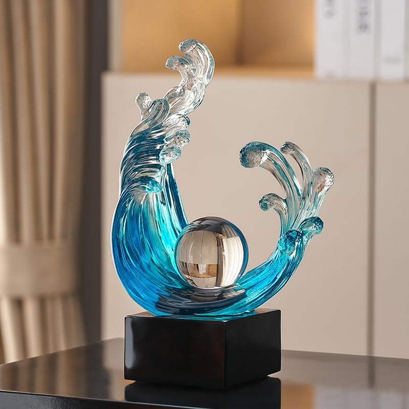 Modern Abstract Decorative Style Statue / A / Light-blue