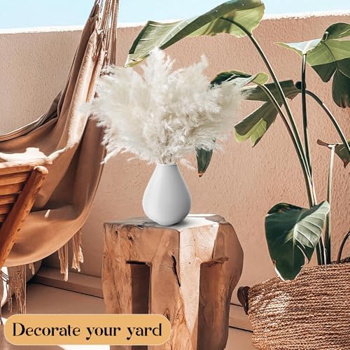 30PCS White Pampas Grass for Home Decor - Elegant Boho Decor - Premium Quality Pampas Grass Stems - Perfect for House, Nursery, Western, Wedding, Table, and Bohemian Decor