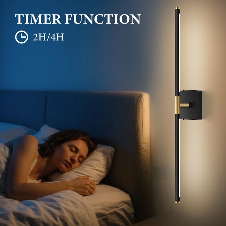 SAIMAND Battery Operated Wall Sconces Set of 2, Wireless Lights with Remote | USB Rechargeable Picture Lamp, 360°