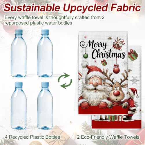 Christmas Kitchen Towels Set of 2 - Christmas Kitchen Decor