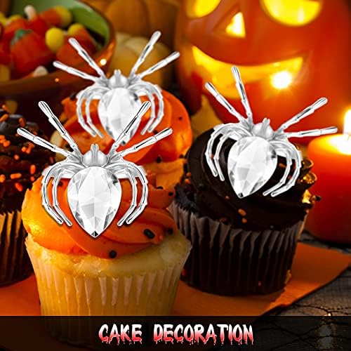 Patelai 8 Piece Halloween Metal Spider Napkin Rings for Dinner,Silver