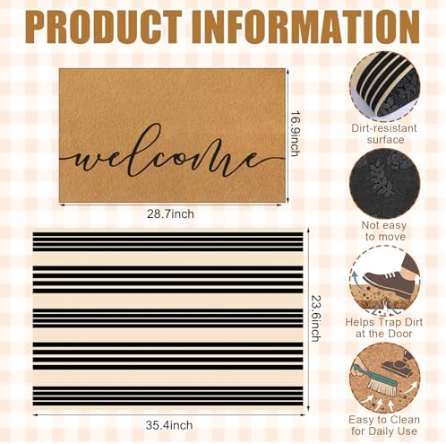 Tinideya 2 23.6 X 35.4 Inches Western Striped Brown Black
