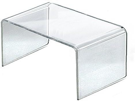 515334 4" W x 6" D x 3" H Acrylic Riser / 4 x 6 / Clear / Set of 4