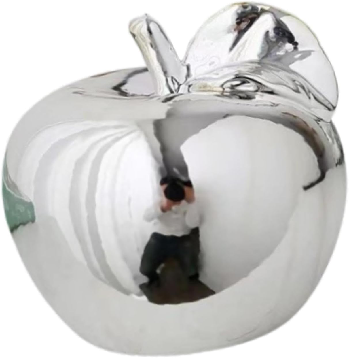 Ceramic Fruit Sculpture Desktop Statue / Large / Silver