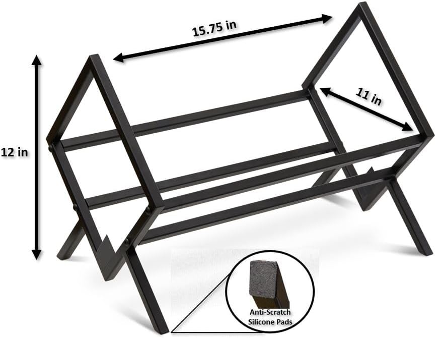 MODERN VINYL Record Storage Racks - Easy Assembly Vinyl Record Holder Stand 100 Lps | Sleek Matte Black LP Holder Stand