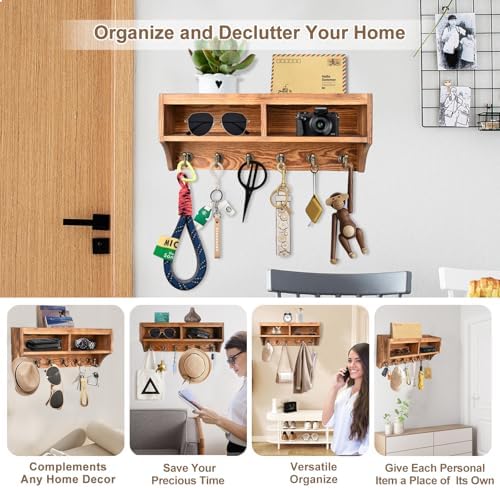 Key Holder Wall Mount / Brown