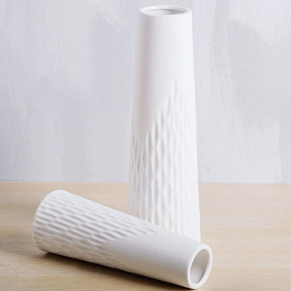 Desktop Minimalist Ceramic Vases Home Office Decoration / 7'10 / White / 10 Inch