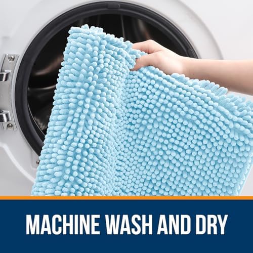 OLANLY Bathroom Runner Rugs 70x24, Extra Soft Absorbent Chenille Bath Rugs