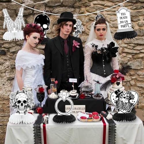 Till Death Do Us Party Bachelorette Party Decorations Bride or Die Party Honeycomb Centerpieces Rip Single Life Bridesmaid Party Decor for Bridesmaid Favor Bride to Be Gift Bridal Shower Supplies