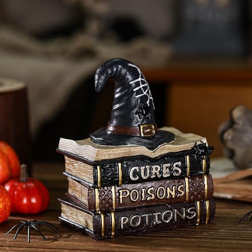 Namalu Halloween Mantel Decor Halloween Book Decor, Witch Hat Style