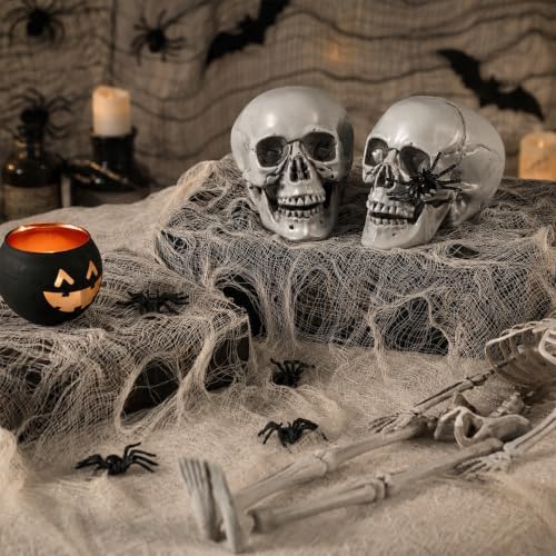 600 x 80 in Halloween Creepy Cloth for Yard and Outdoor Decorations, Beige