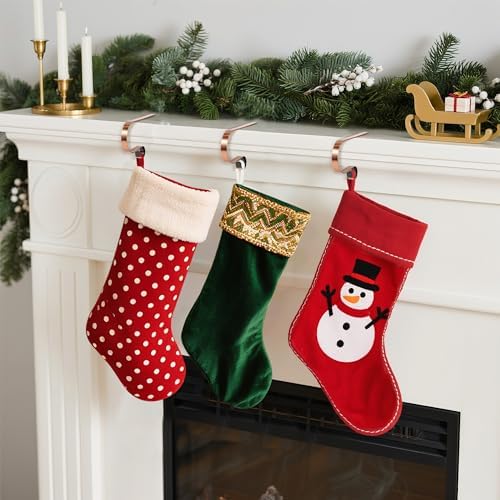 TAROSE Stocking Holders for Mantle,Christmas Home Fireplace Decoration