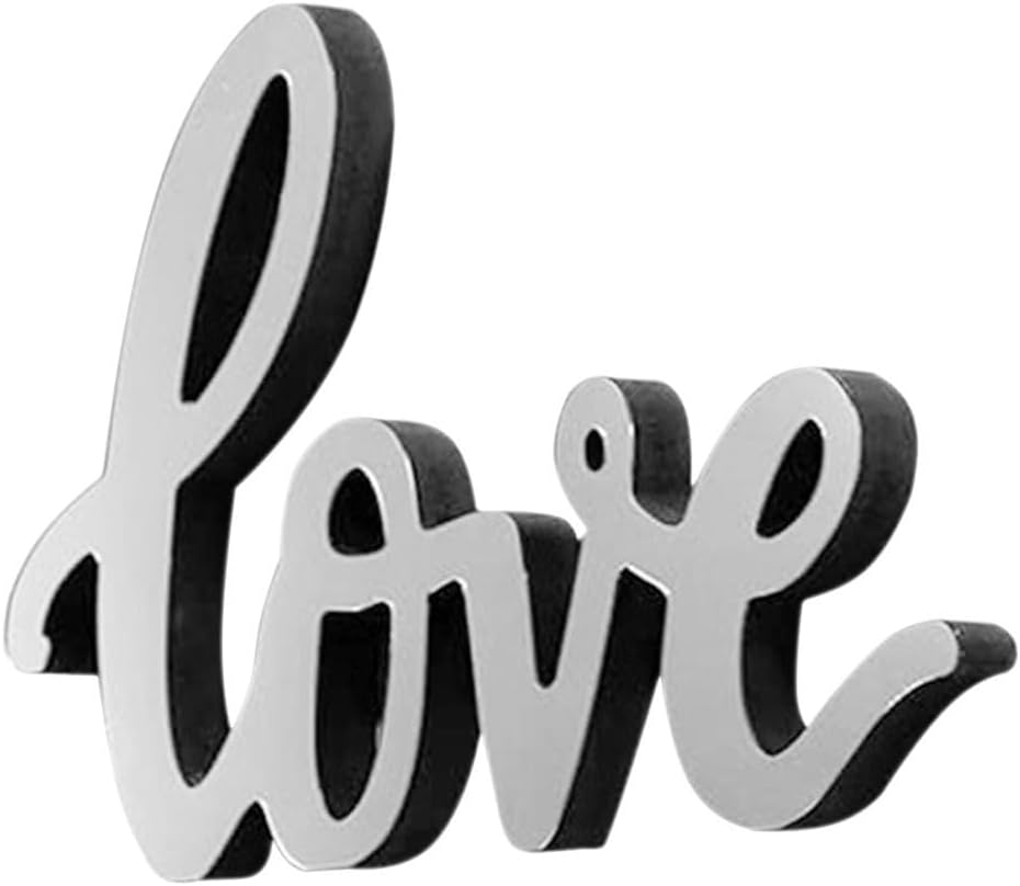 Mirror Surface Decor Letter Sign Love Desk Ornament Acrylic Freestanding Tabletop Sign