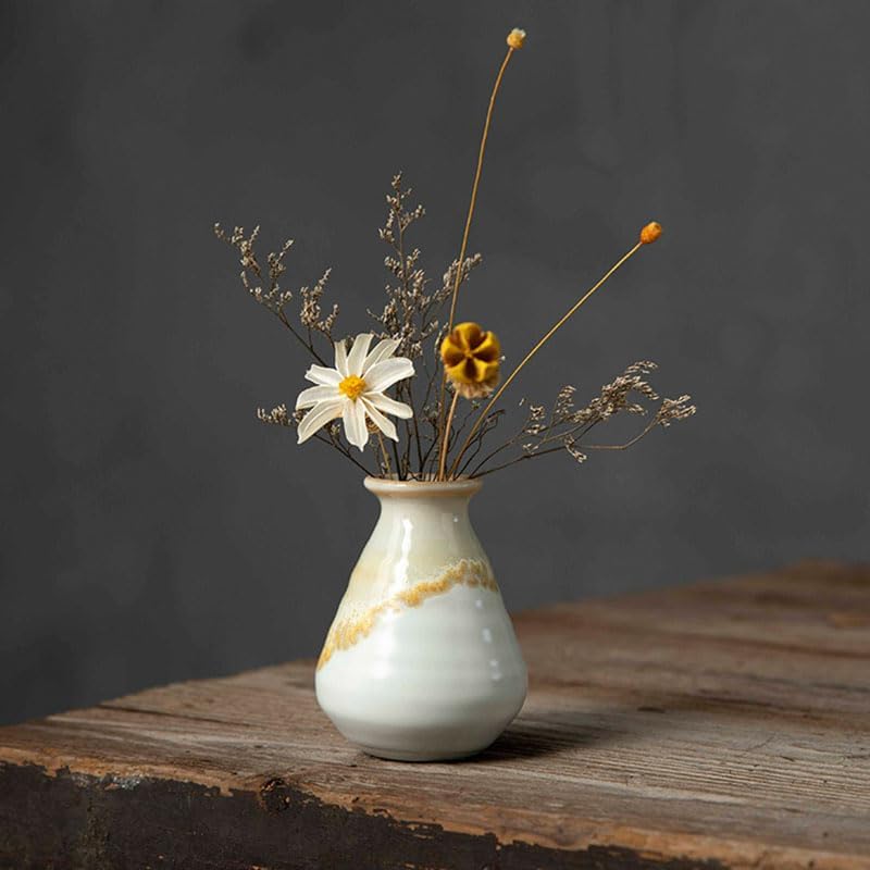 Daittin 3-Piece Ceramic Vase Set / Yellow