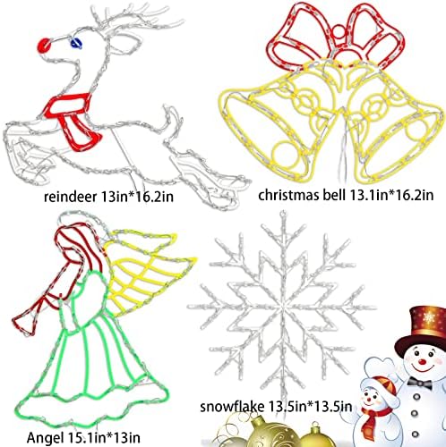TRWYMZ Christmas Decorations - 16" Christmas Window Silhouette Lights