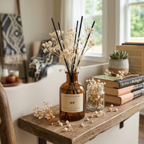 Coconut & Vanilla Scent Reed Diffuser Set for Bathroom Decor