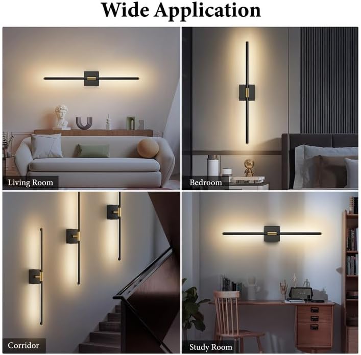 SAIMAND Battery Operated Wall Sconces Set of 2, Wireless Lights with Remote | USB Rechargeable Picture Lamp, 360°