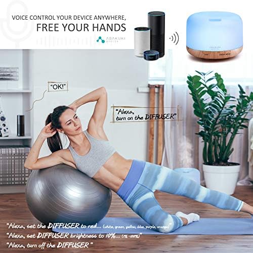 ASAKUKI Smart Wi-Fi Essential Oil Diffuser, 500ml App Control Humidifier