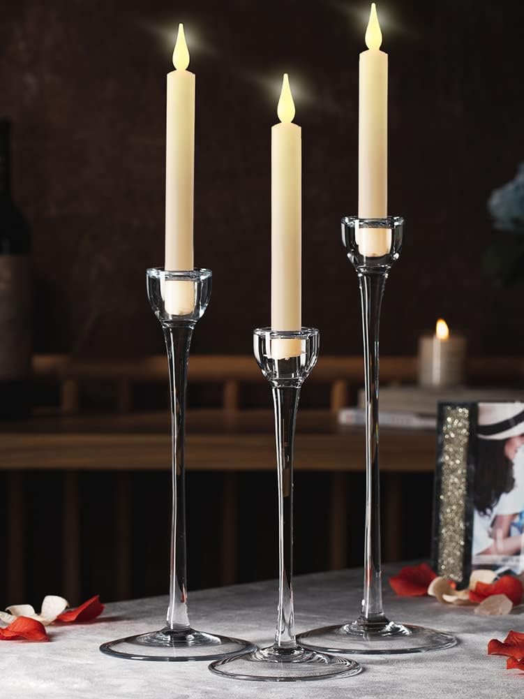 Flameless Window Candles with Timer Remote (9 Pack) | Flickering Window Candles with Suction Cup and Magnetic Base